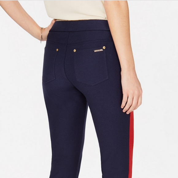 MICHAEL Michael Kors Striped-Leg Pull-On Pants - Picture 5 of 6